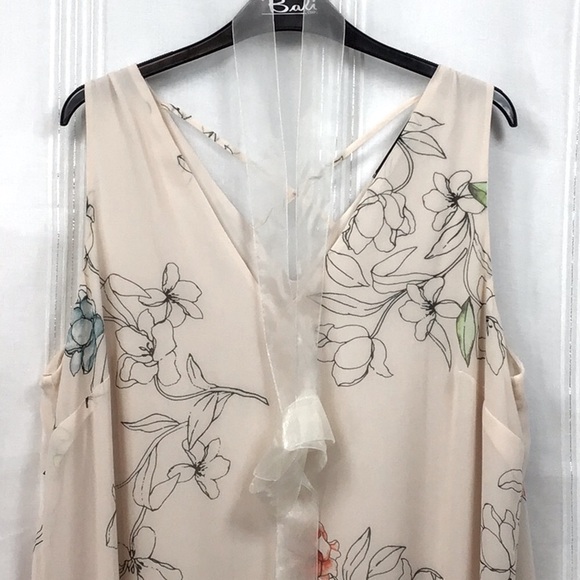 🇮🇹 PIETRO BRUNELLI Maternity Blush Floral Chiffon and Crepe Georgette Lined Gown - Picture 11 of 11